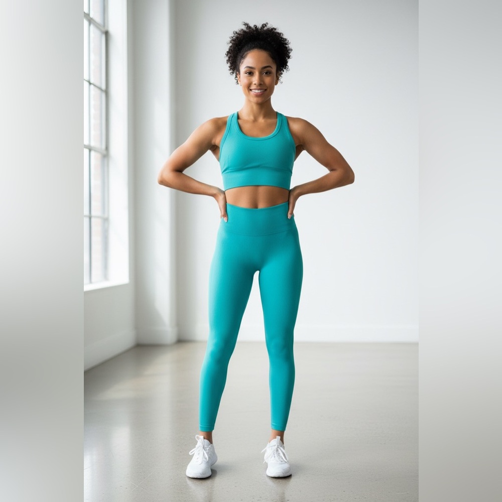 90 Degree Teal Sport Bra Size Medium B-01